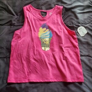 NWT girls 14/16 pink sequin tank
